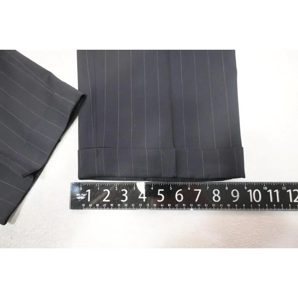 Jos A‎ Bank 100% Wool Striped 2 Piece Suit Pants Jacket Mens Sz 38 x 32 44 L